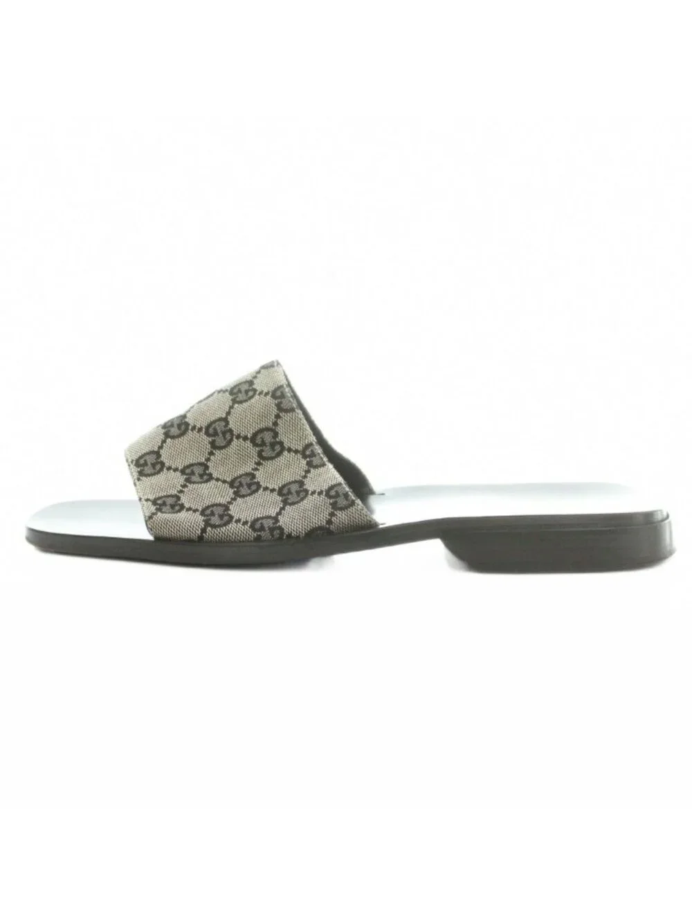 Gucci GG Canvas Slide Sandals 40 Black